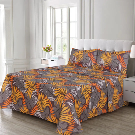 KING SIZE 3 PCS BED SHEET - KHAJUR