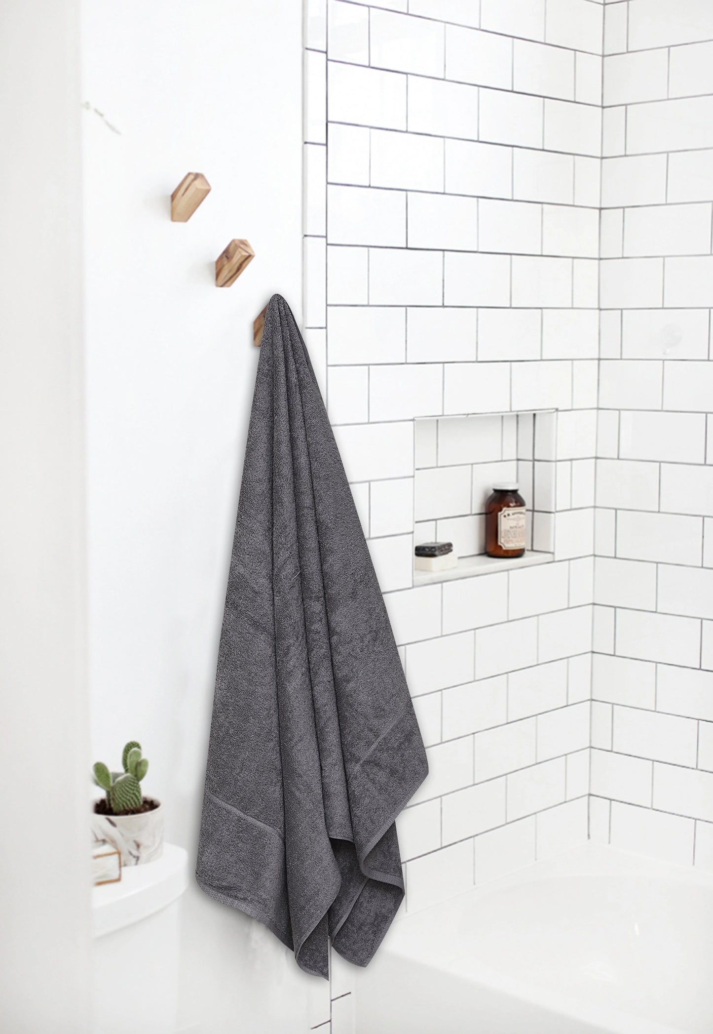 Luxurious Soft Pure Cotton Bath Towel - DARK GREY