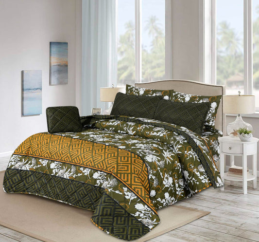 7pcs SUMMER COMFORTER SET - Black Check