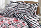 6pcs SUMMER COMFORTER SET - Floral Stripe