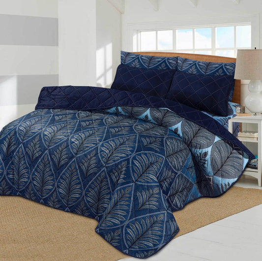 6pcs SUMMER COMFORTER SET - Blue Pan