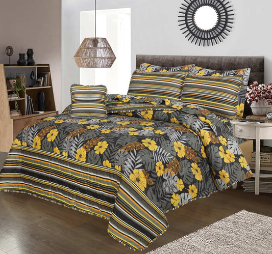 6pcs SUMMER COMFORTER SET - FLOWERY