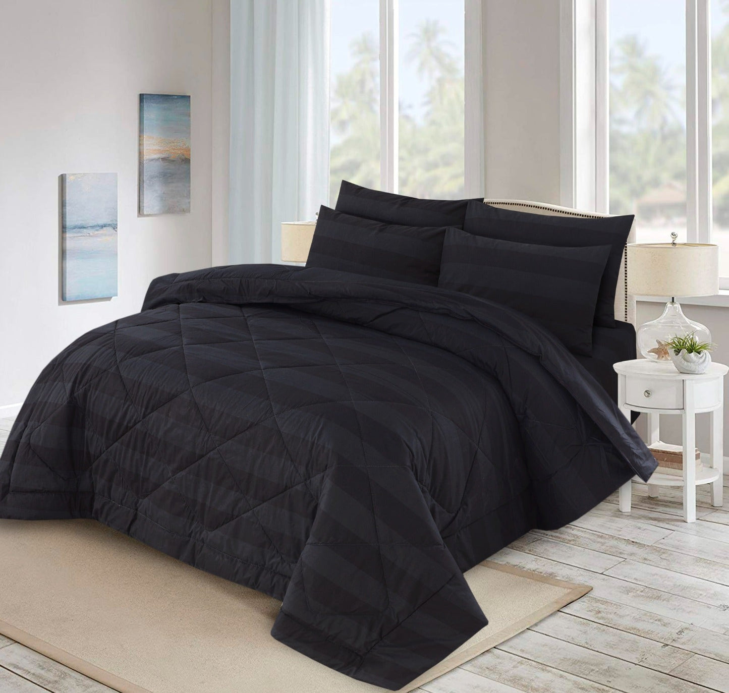 Premium 6pcs SUMMER COMFORTER SET - Black Sword