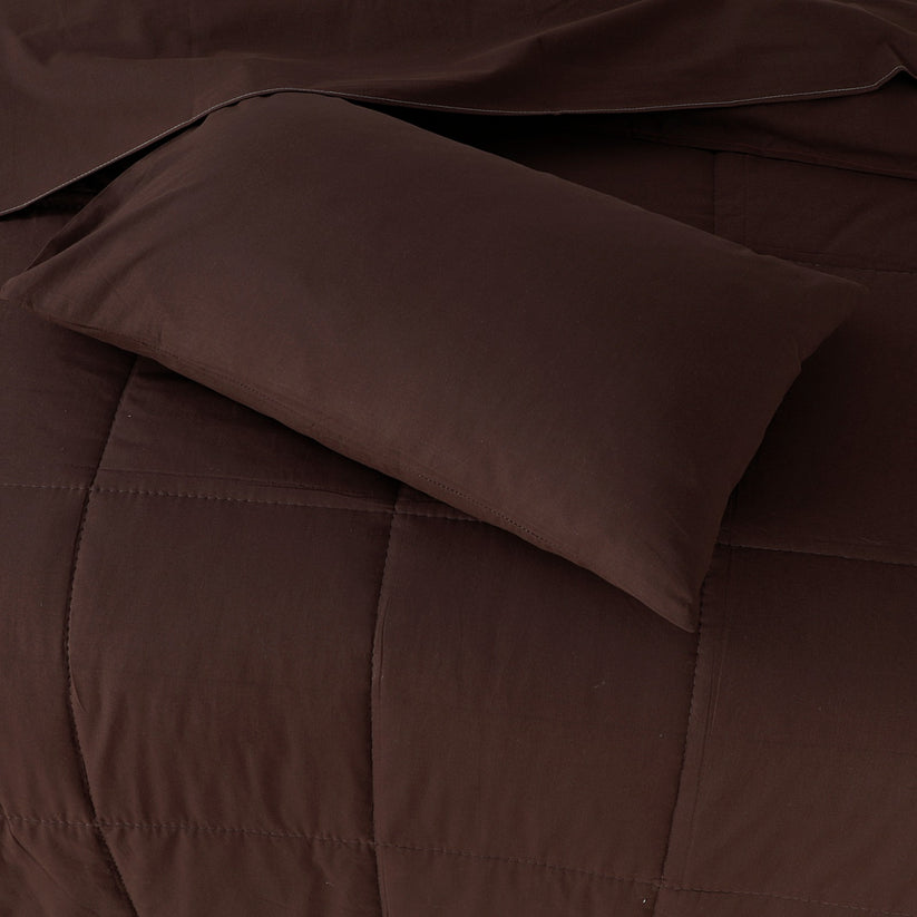 SINGLE BED COMFORTER SET - CHOCO