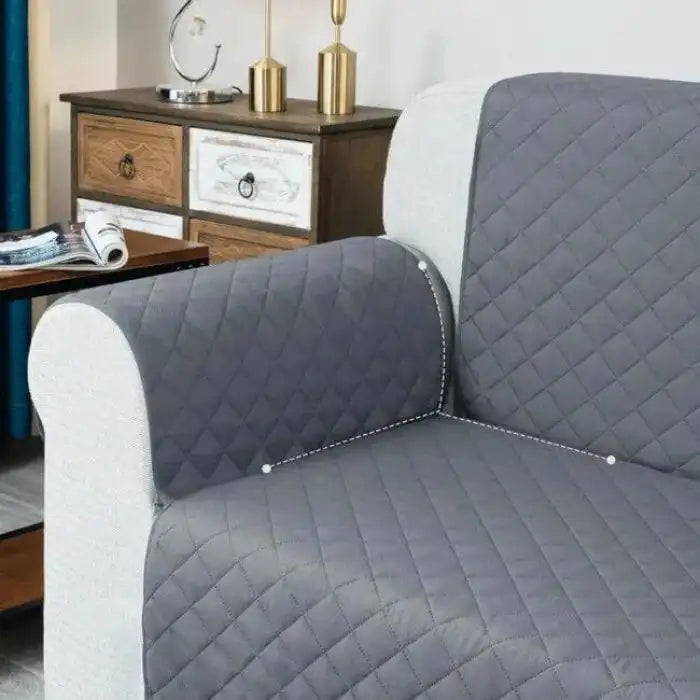 Quilted Sofa Cover  (GREY)